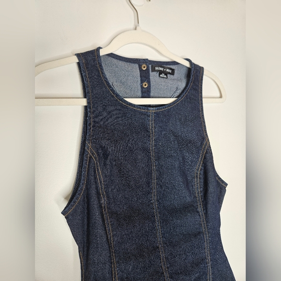 Silence + Noise Lilith Denim Cutout Shift Dress - Picture 7 of 13